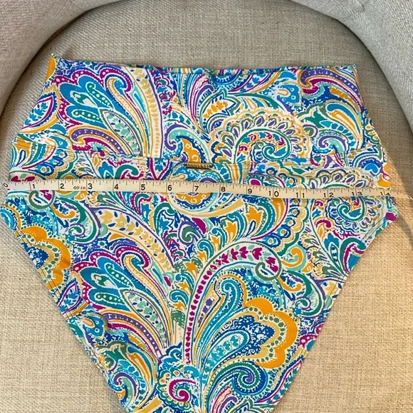 High Waisted Bathing Suit Bottom - Sunsets - Picture 5 of 9